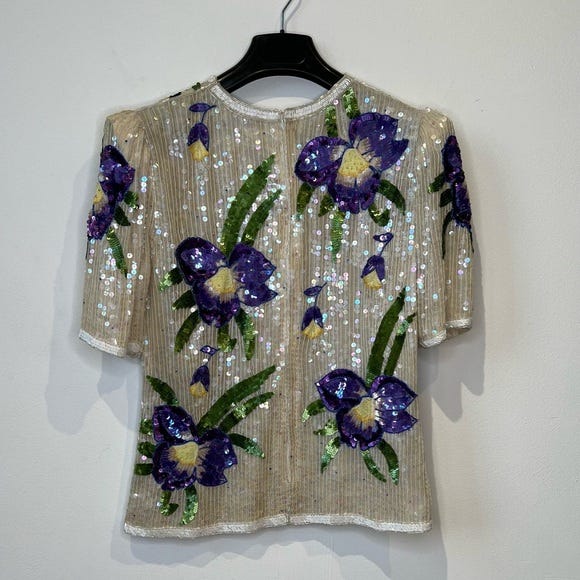 BONWIT TELLER/Vintage top sequin - Picture 1 of 6