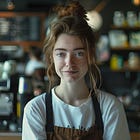 Two flat whites for here, to go or secret?