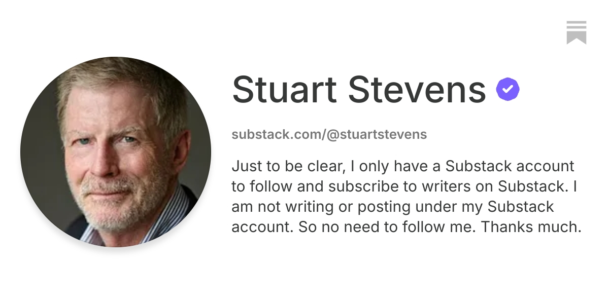 Stuart Stevens | Substack