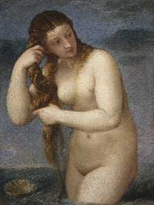 Reproducciones De Arte Venus Anadyomene de Tiziano Vecellio (Titian)  (1490-1576, Italy) | WahooArt.com