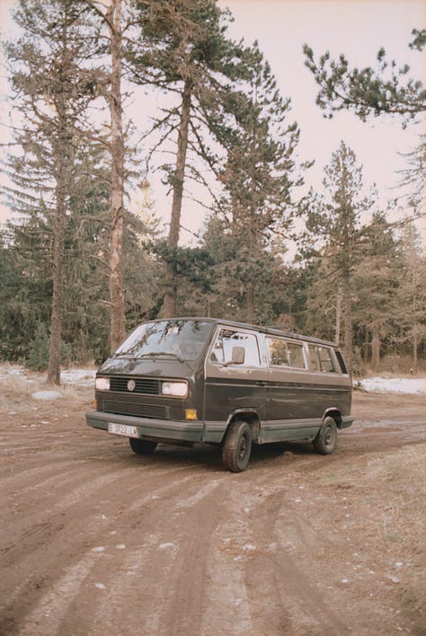 film images shot on kodak gold 35mm of vanlife and travel
