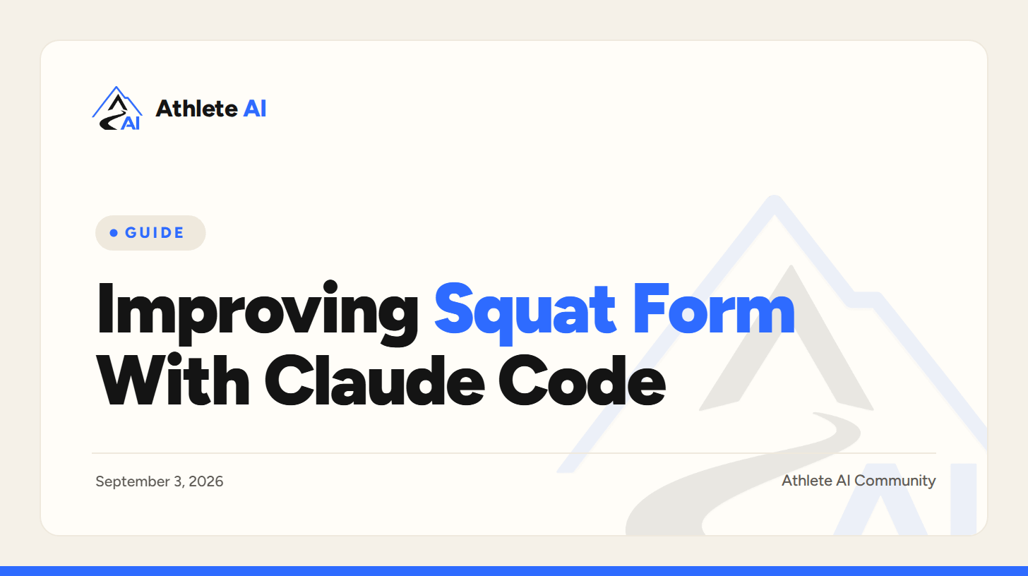 Improving Squat Form With Claude Code