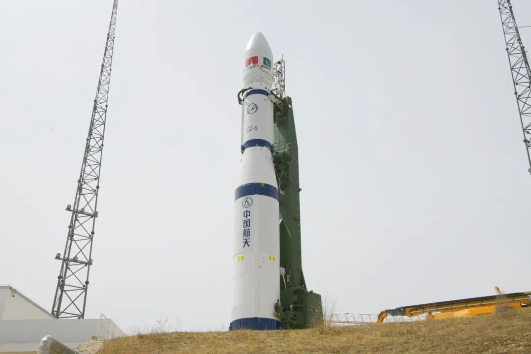 The Long March 6 Y15 stood at Launch Complex 16 ahead of its mission to depart the Taiyuan Satellite Launch Center.