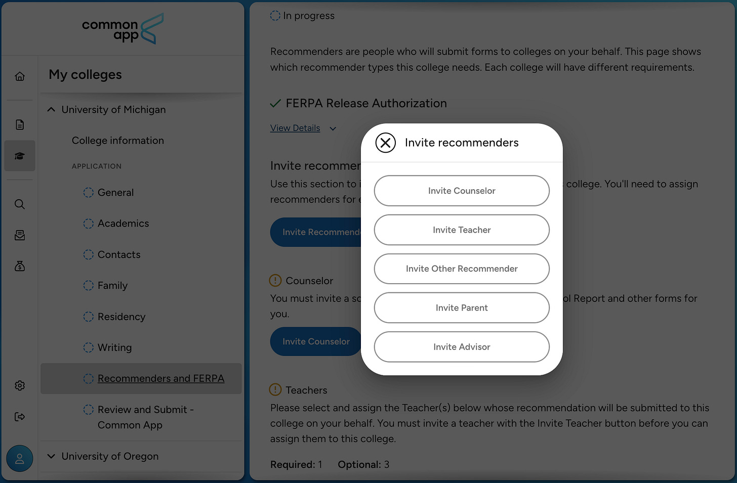 can you submit common app without recommendations