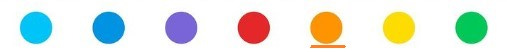 Seven dots of different colors. Dot 5 underlined.