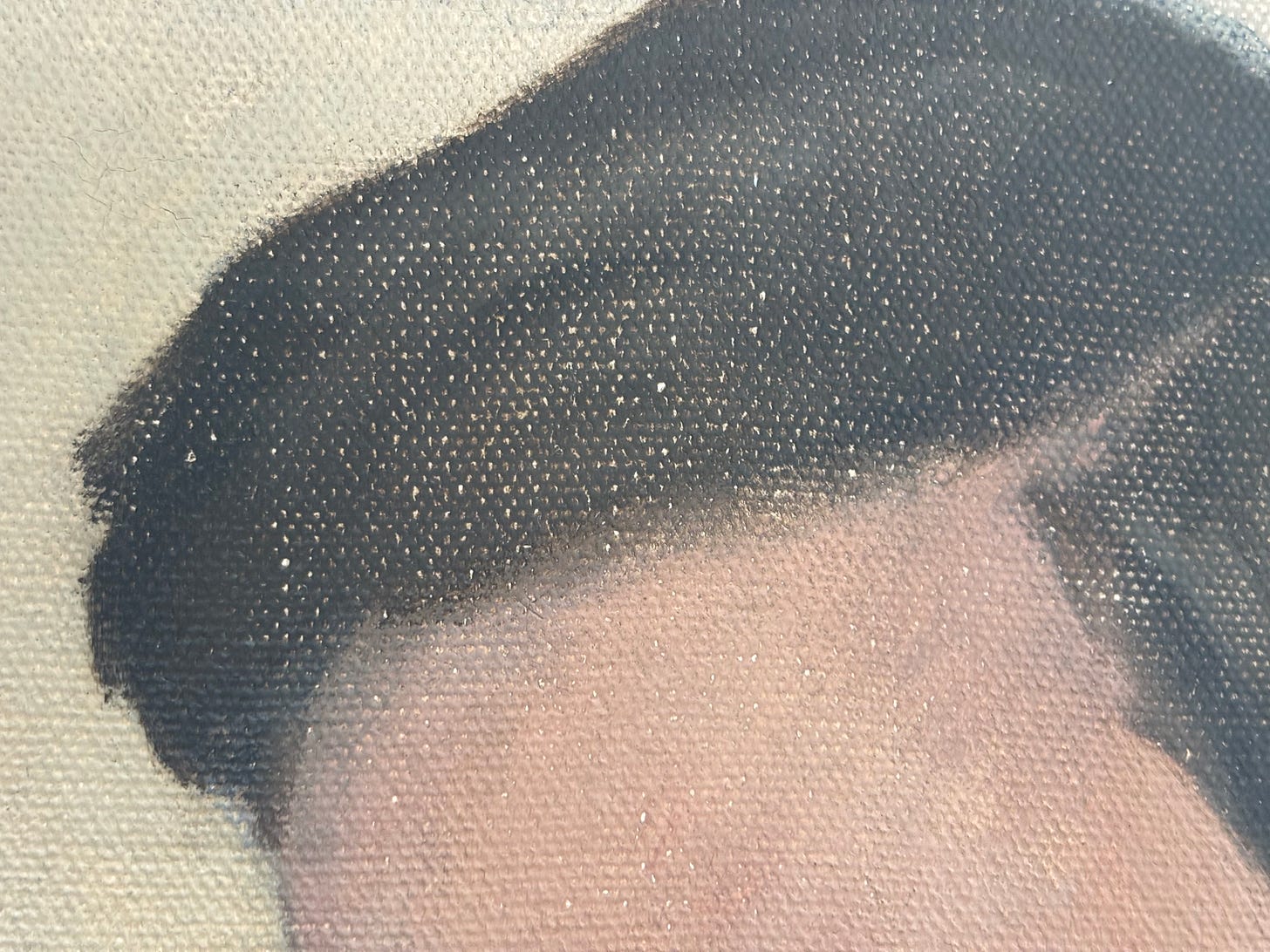 Forehead detail of a painting.