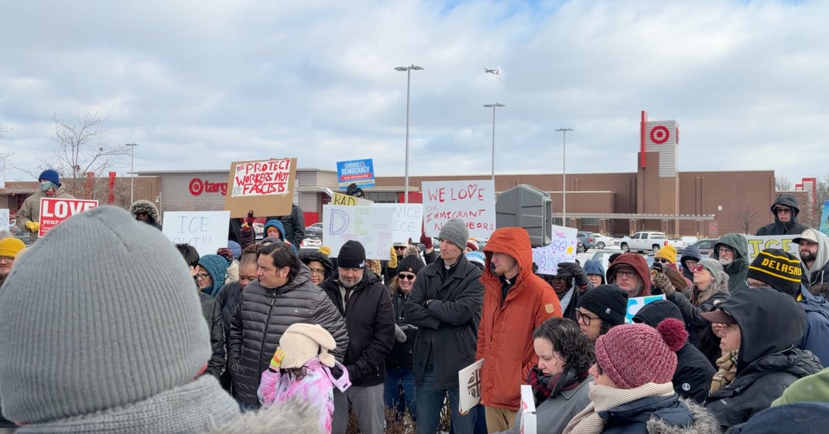Protesters demand action after ICE arrests of U.S. citizen Target employees  - Bring Me The News