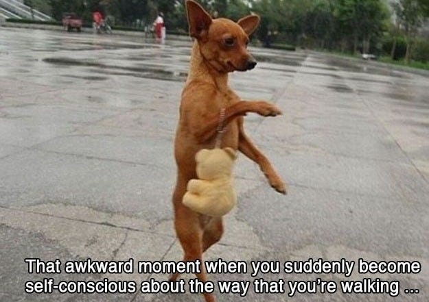 Awkward walk