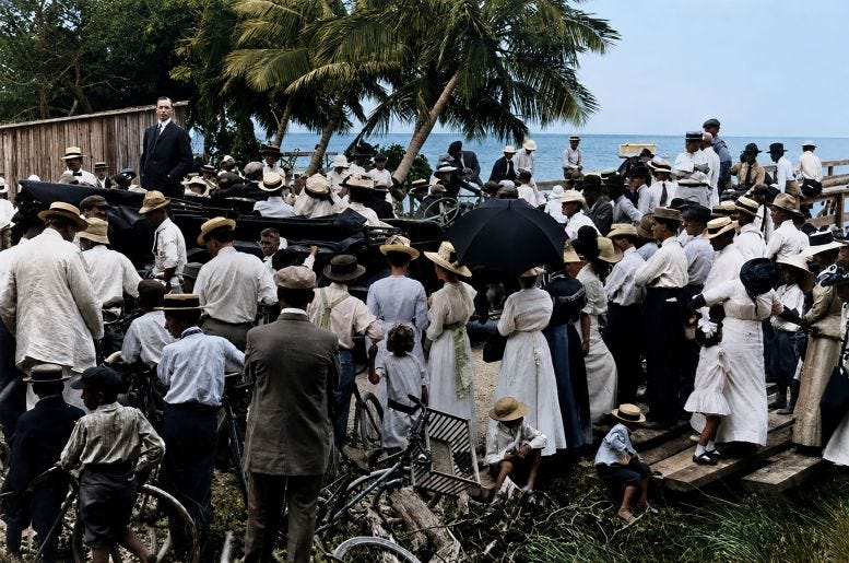 Figure 4: Opening of Collins Bridge on June 12, 1913. Courtesy of Florida State Archives.