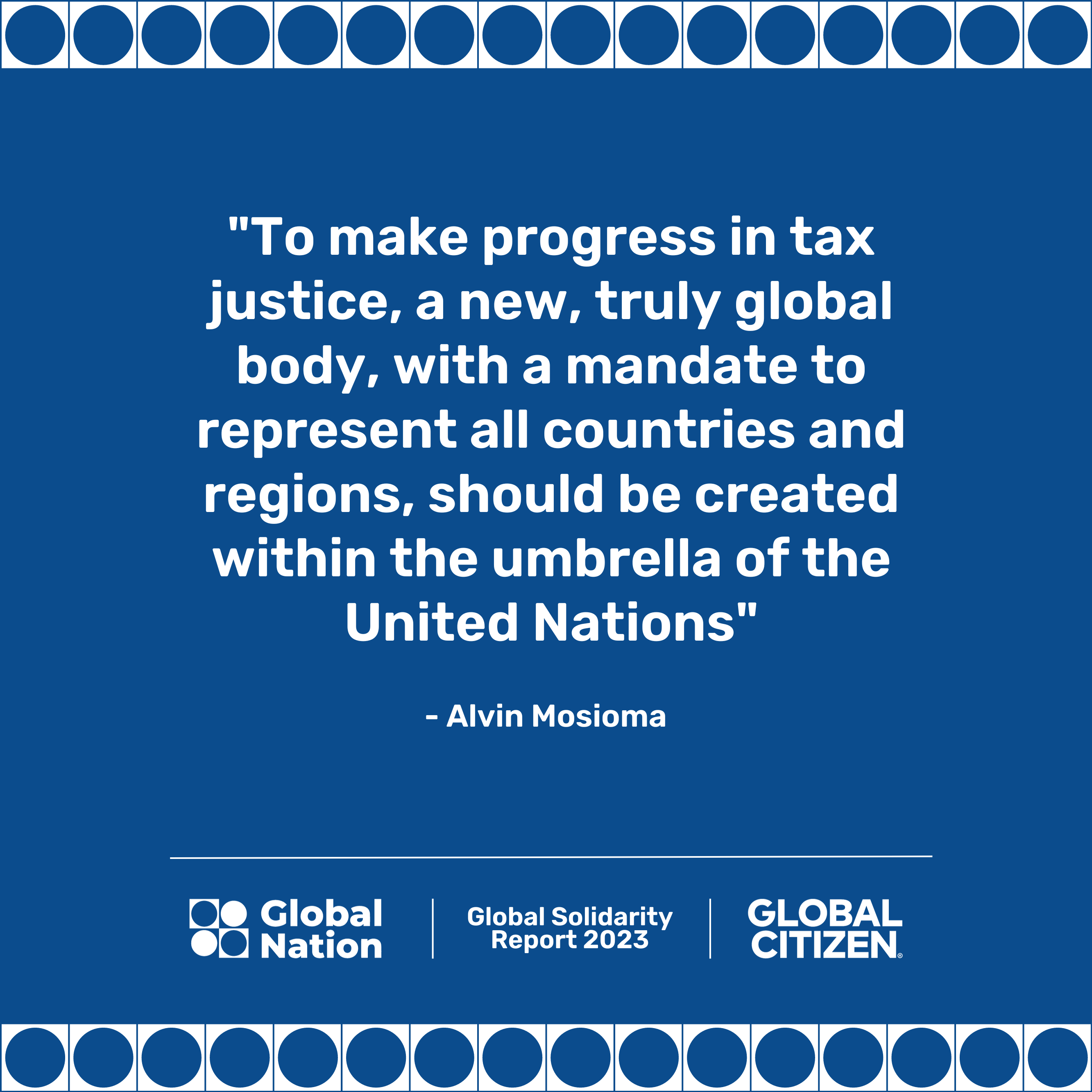 Set up a new UN entity to support tax justice, image size:2666x2666