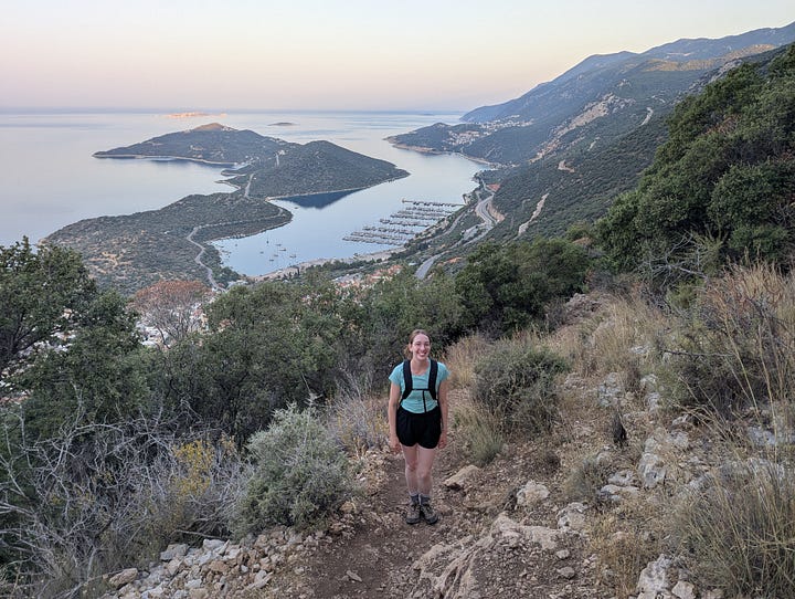 Early morning hike to "The Sleeping Giant" above Kaş