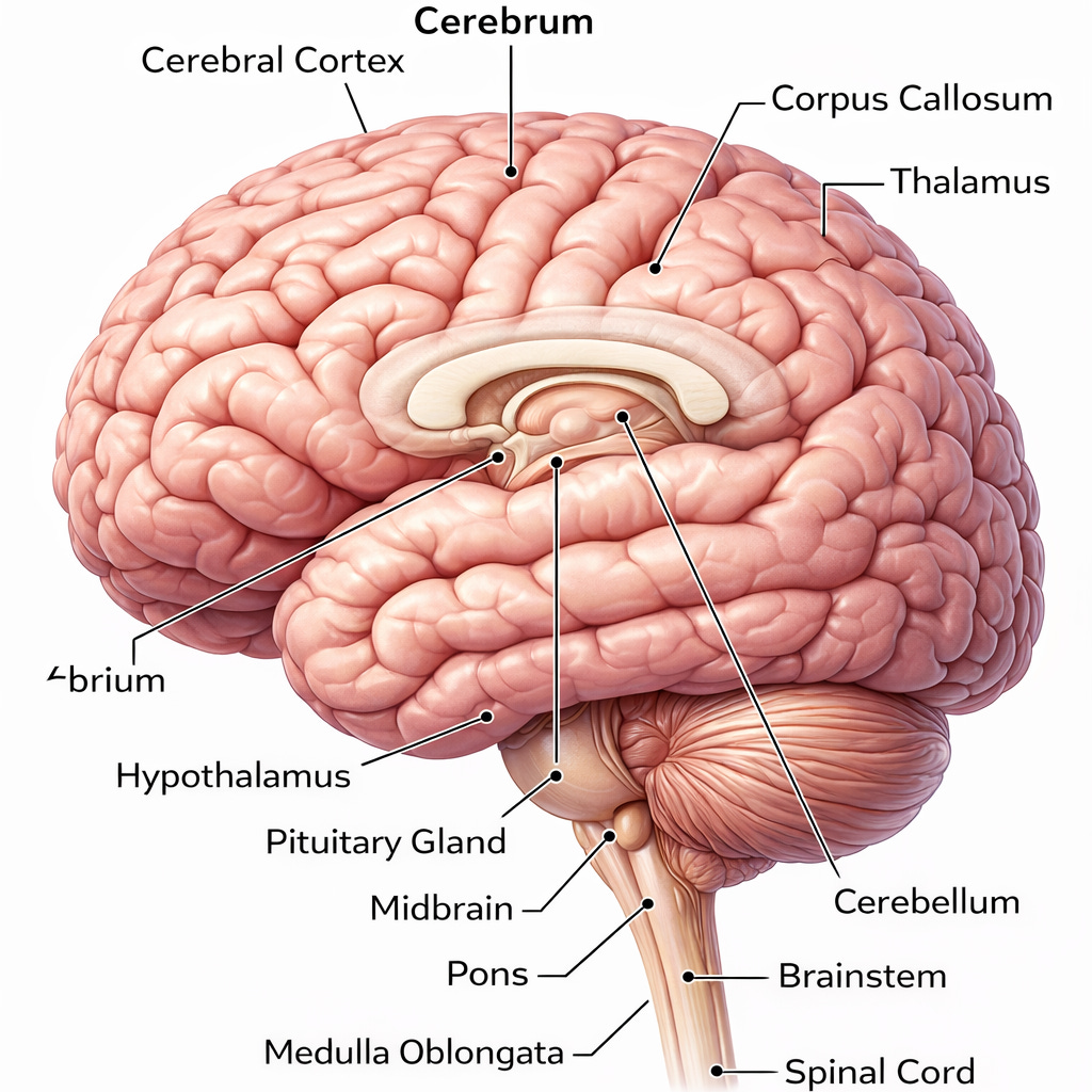 ChatGPT's incorrect rendition of brain anatomy