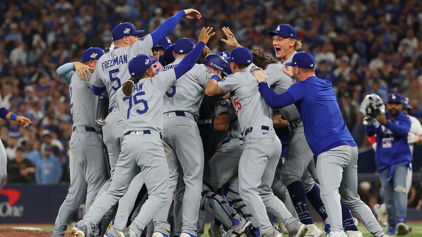 Dodgers end World Series repeat drought, join exclusive club of  back-to-back winners - CBS Sports