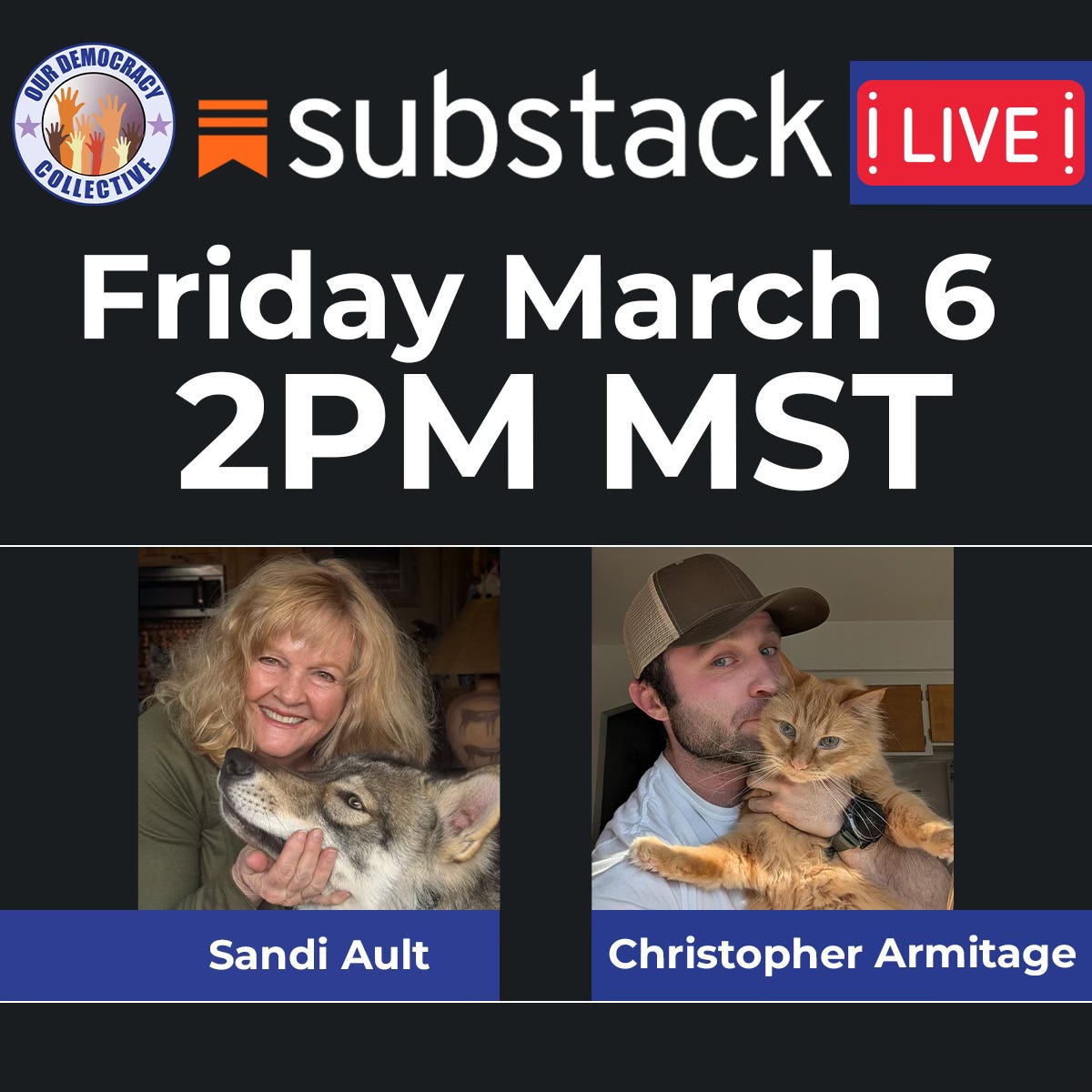 Substack Live Event: Sandi Ault & Chris Armitage March 6, 2PM MT