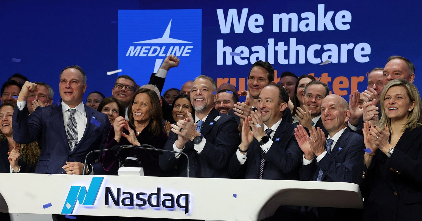 Medline soars 41% in Nasdaq debut after 2025's biggest IPO | Reuters