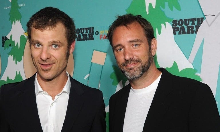 South Park creators Matt Stone and Trey Parker have made their fortune off their popular animated series as well as their show, The Book of Mormon. Photo: Getty Images