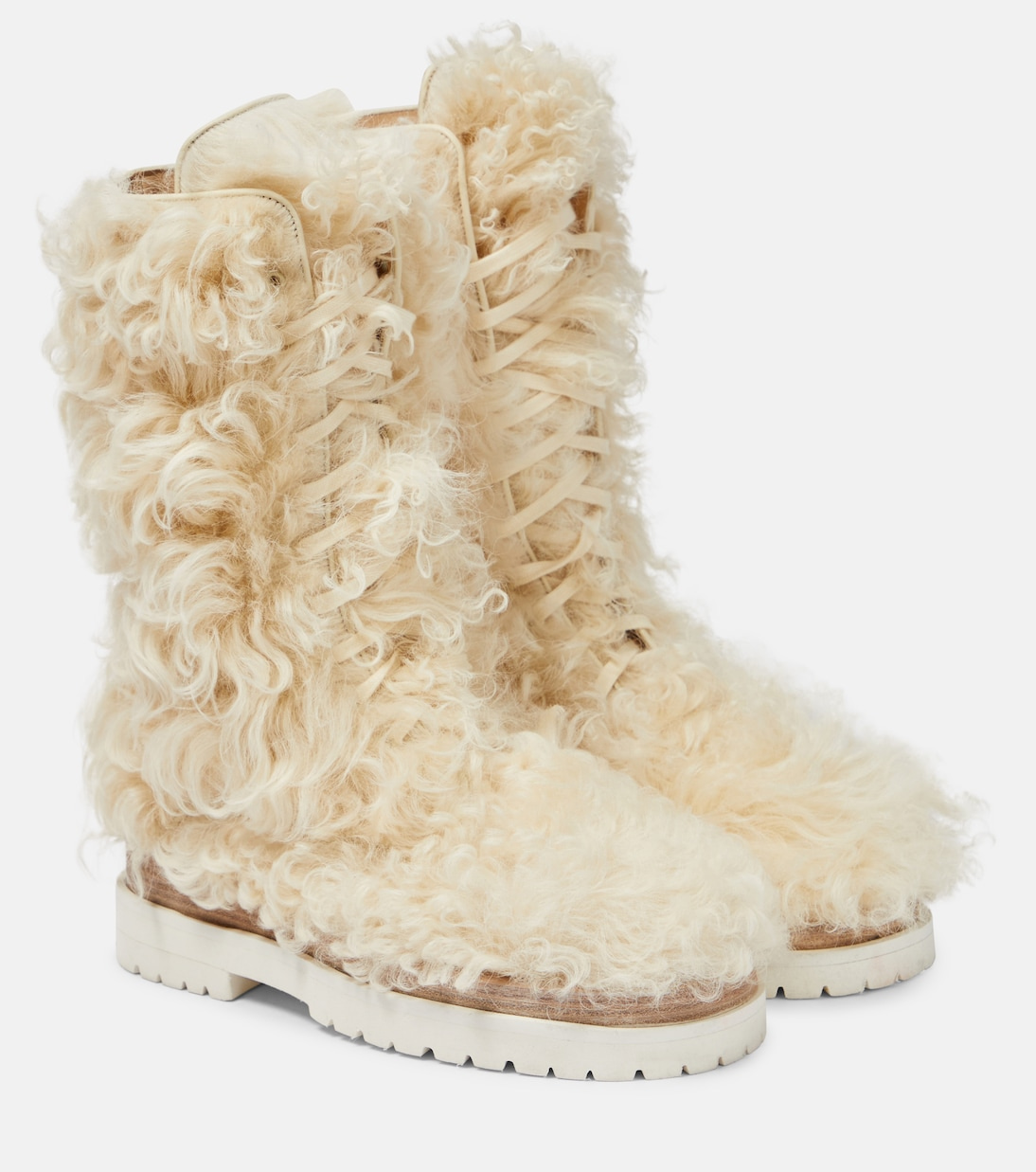 Shearling lace-up boots | Magda Butrym