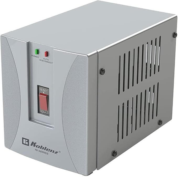 Photo of a grey Koblenz brand currency regulator used for large appliances