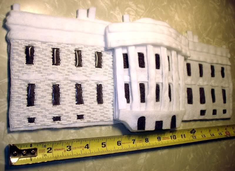 beaded White House Barack Obama Washington DC pop art beadwork bead embroidery blog beaded White House Barack Obama Washington DC pop art beadwork bead embroidery blog