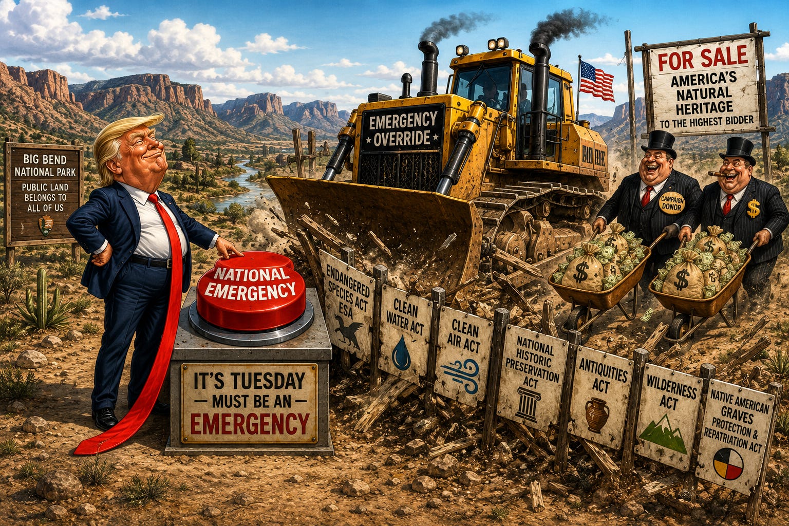 Trump Is Bulldozing the Rule of Law and Selling America by the Pound