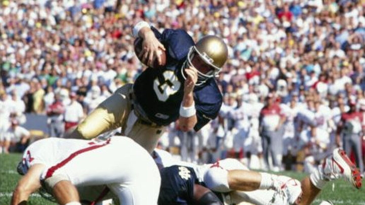30 Years of Notre Dame on NBC: Beginning with 'ultimate greed' in 1990 and  Indiana in 1991 - NBC Sports