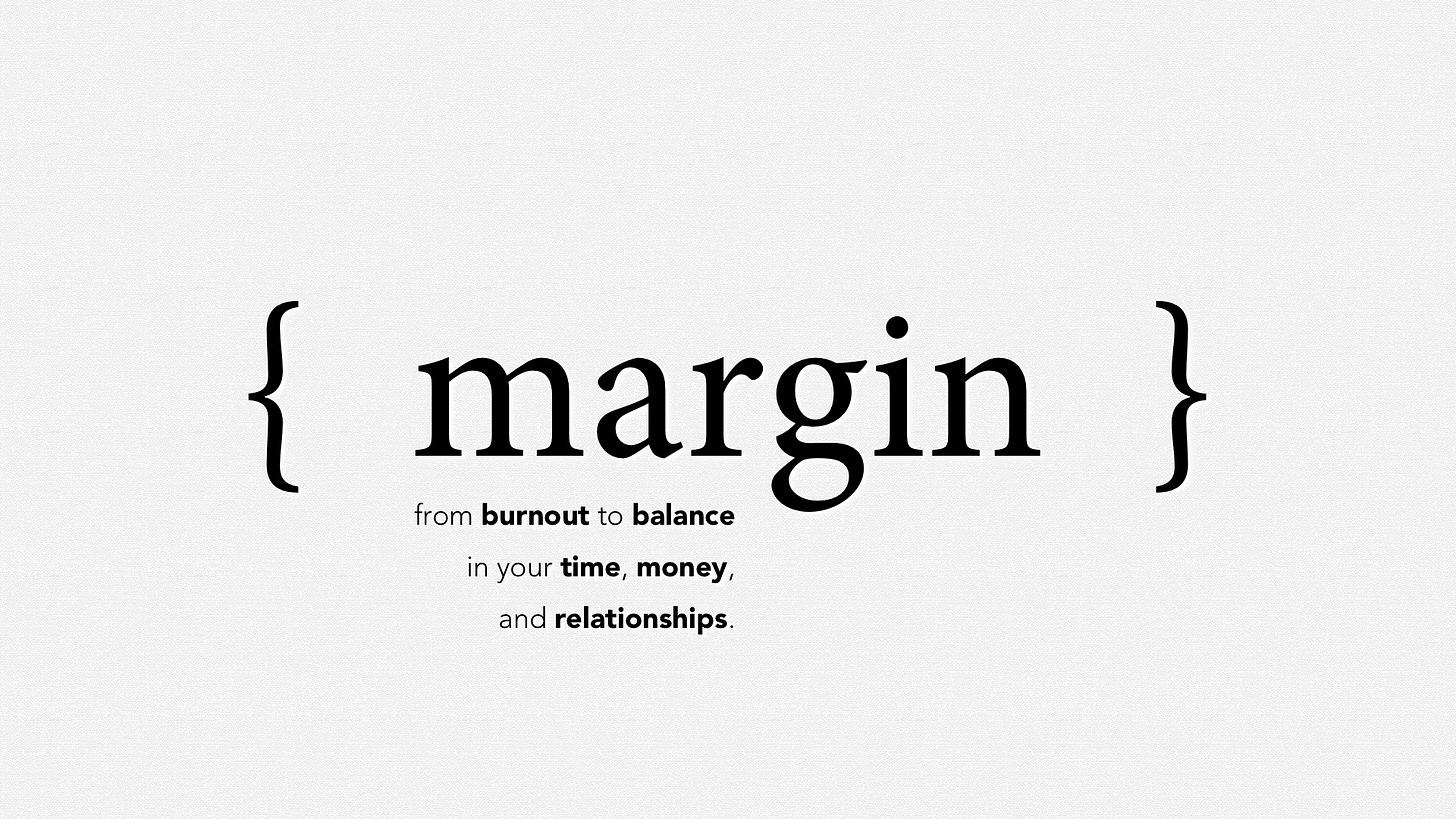Margin Sermon Series Margin Sermon Series