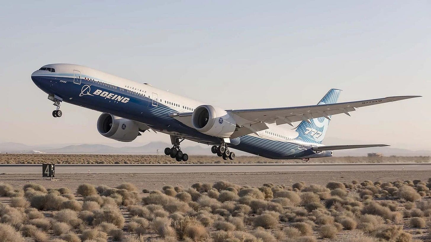 Boeing 777-9 in flight