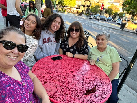 images of friends and family and food