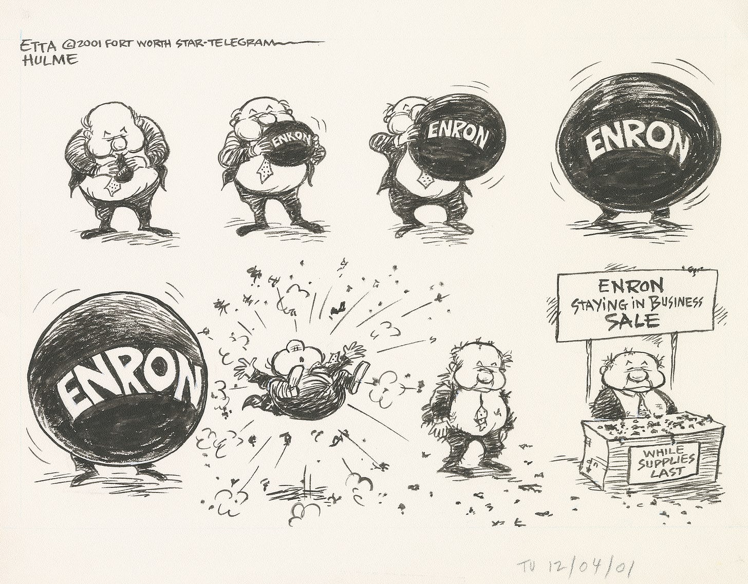 Editorial cartoon from the Etta Hulme Papers