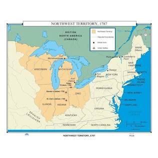 The Northwest Territory established in 1787, AI generated