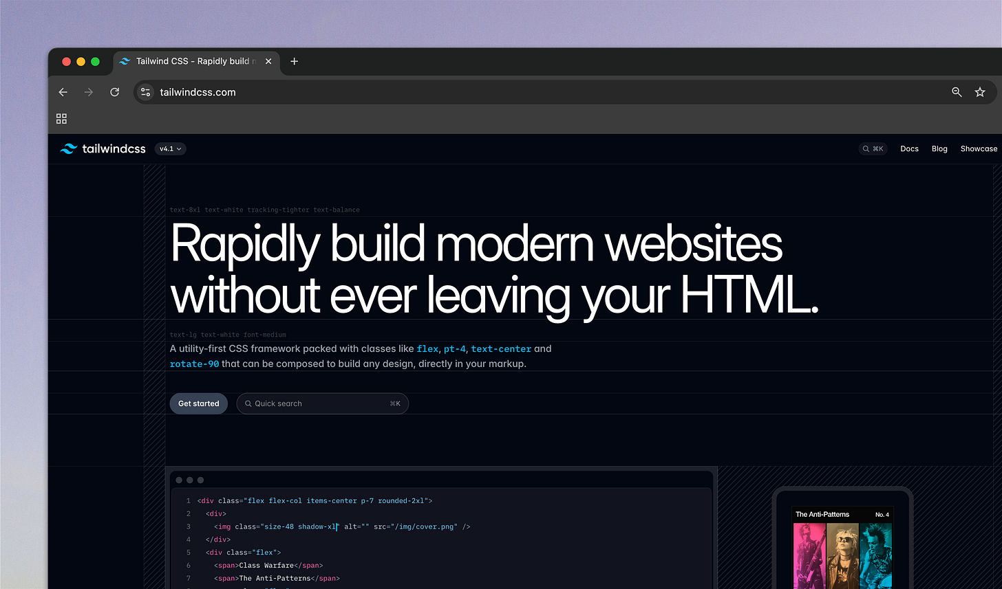 Tailwind's landing page