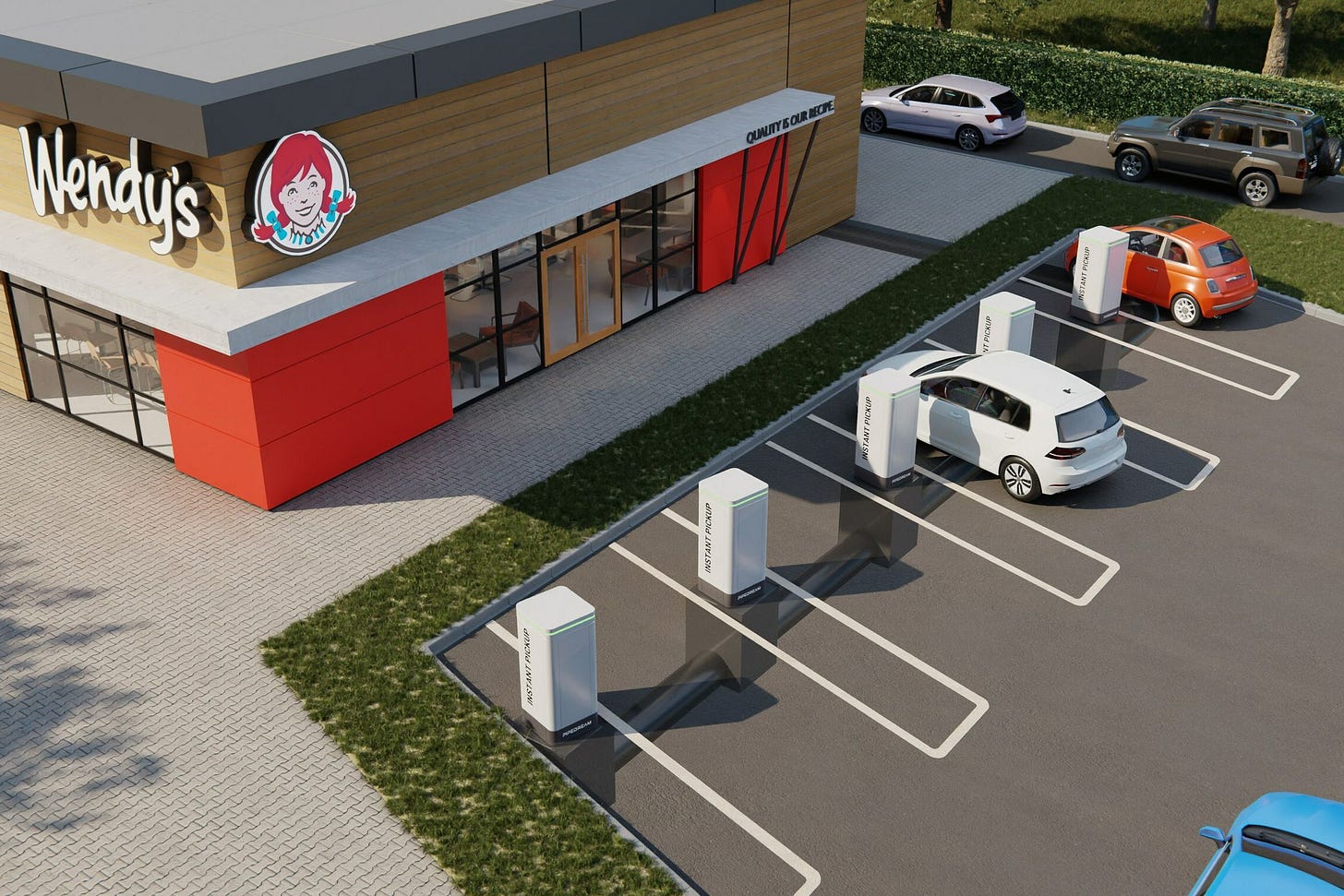 An image showing the underground delivery service at Wendy’s An image showing the underground delivery service at Wendy’s