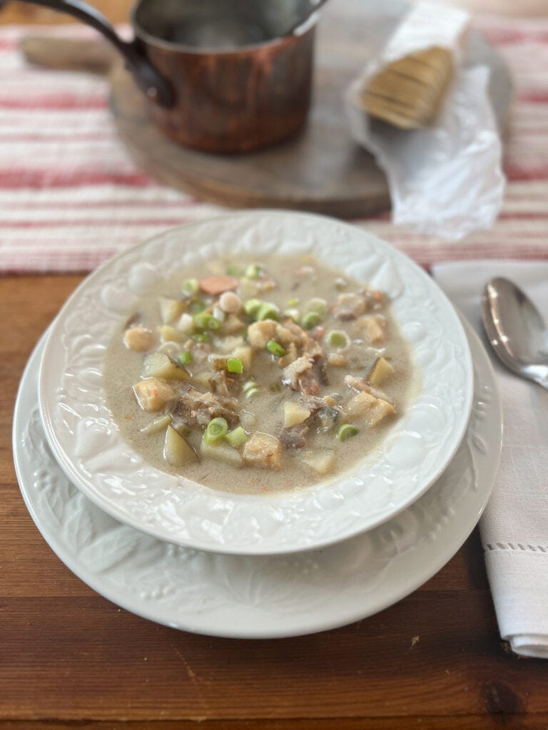 Healthy Fish Chowder is a good and good for you healthy recipe from chef Virginia Willis on virginiawillis.com