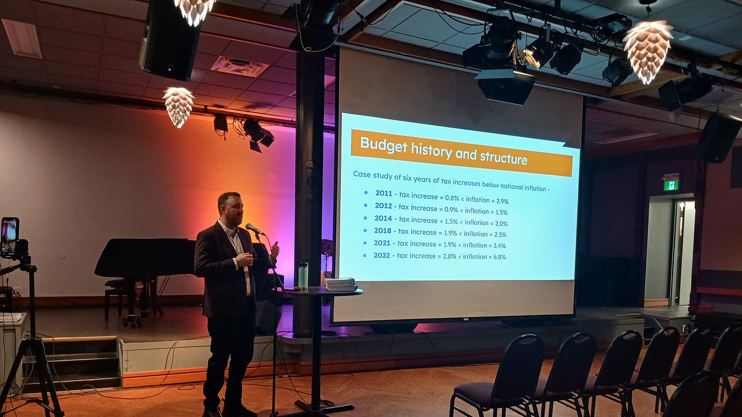 Councillor Kroetsch speaking to residents at last year’s City Budget Town Hall Councillor Kroetsch speaking to residents at last year’s City Budget Town Hall