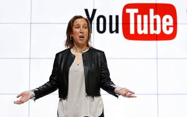 In this February 28, 2017, photo, YouTube CEO Susan Wojcicki speaks during the introduction of YouTube TV at YouTube Space LA in Los Angeles. (AP Photo/Reed Saxon, File)