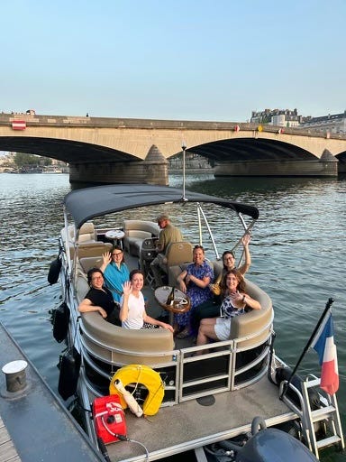 Boat ride on the Seine River in Paris