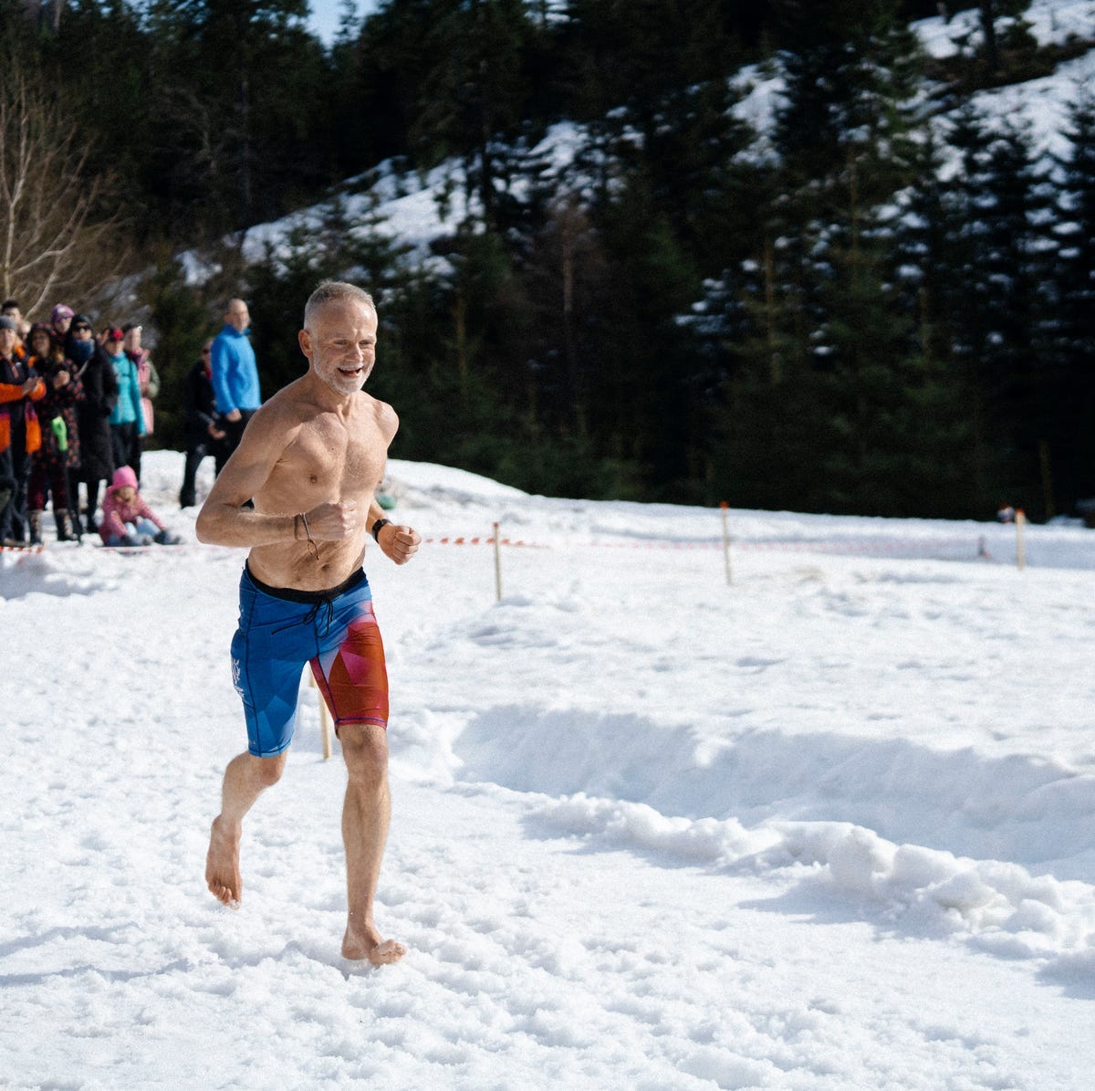 Fastest barefoot half marathon on ice