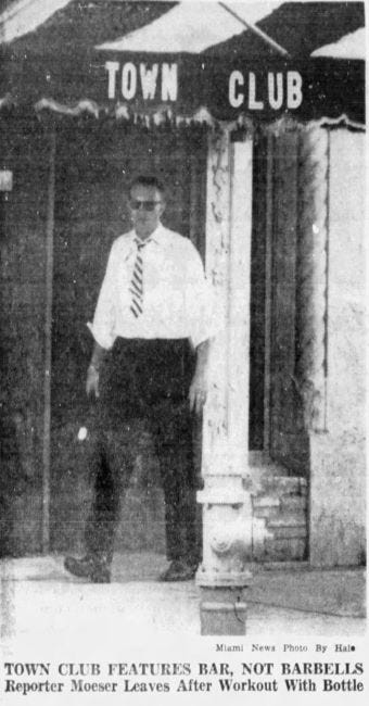 Town Athletic Club in the Miami Daily News on May 22, 1958