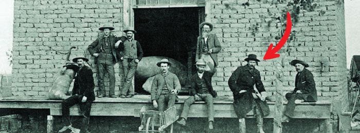 Photo of Pat Garrett and several of his friends