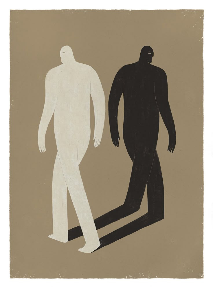 This may contain: an image of two men walking side by side