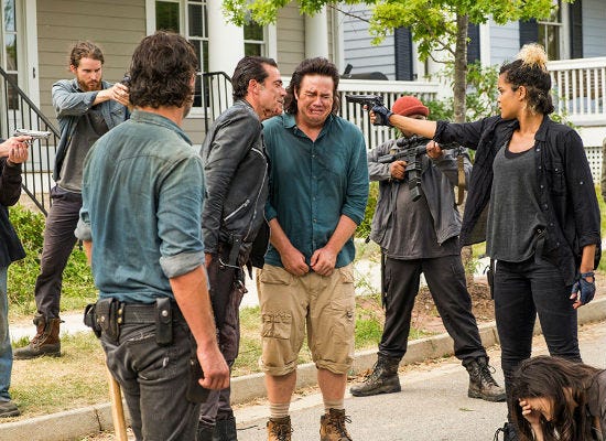 negan scraing eugene on walking dead negan scraing eugene on walking dead