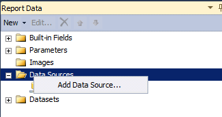 SSRS Add Data Source SSRS Add Data Source