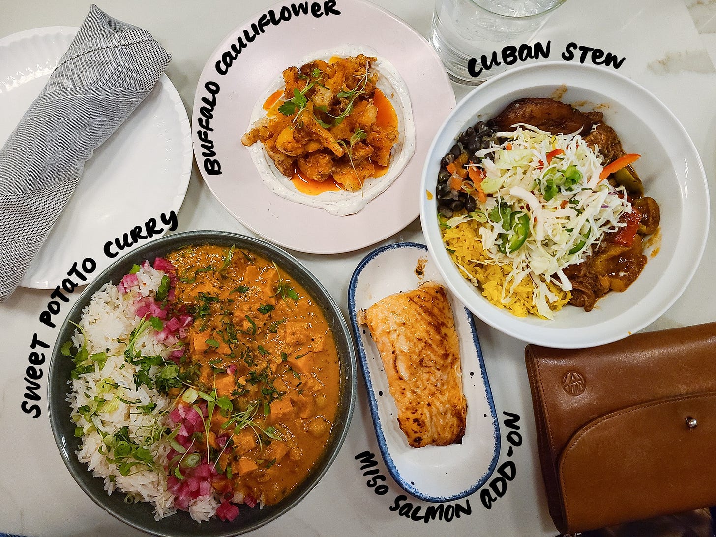 Unconventional Diner dinner spread