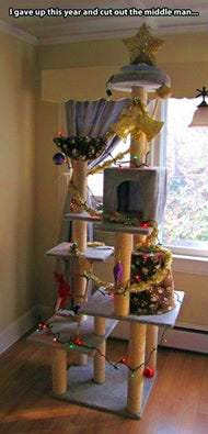 Cat tower Christmas tree