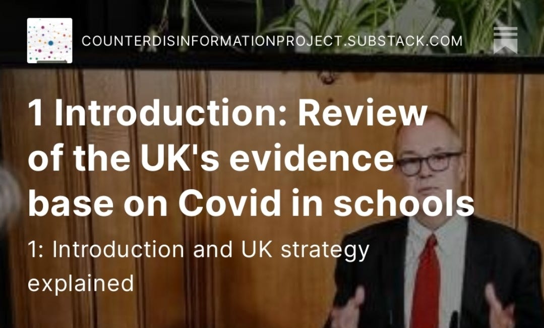 1.Introduction: Review of the UK's evidence base on Covid in schools