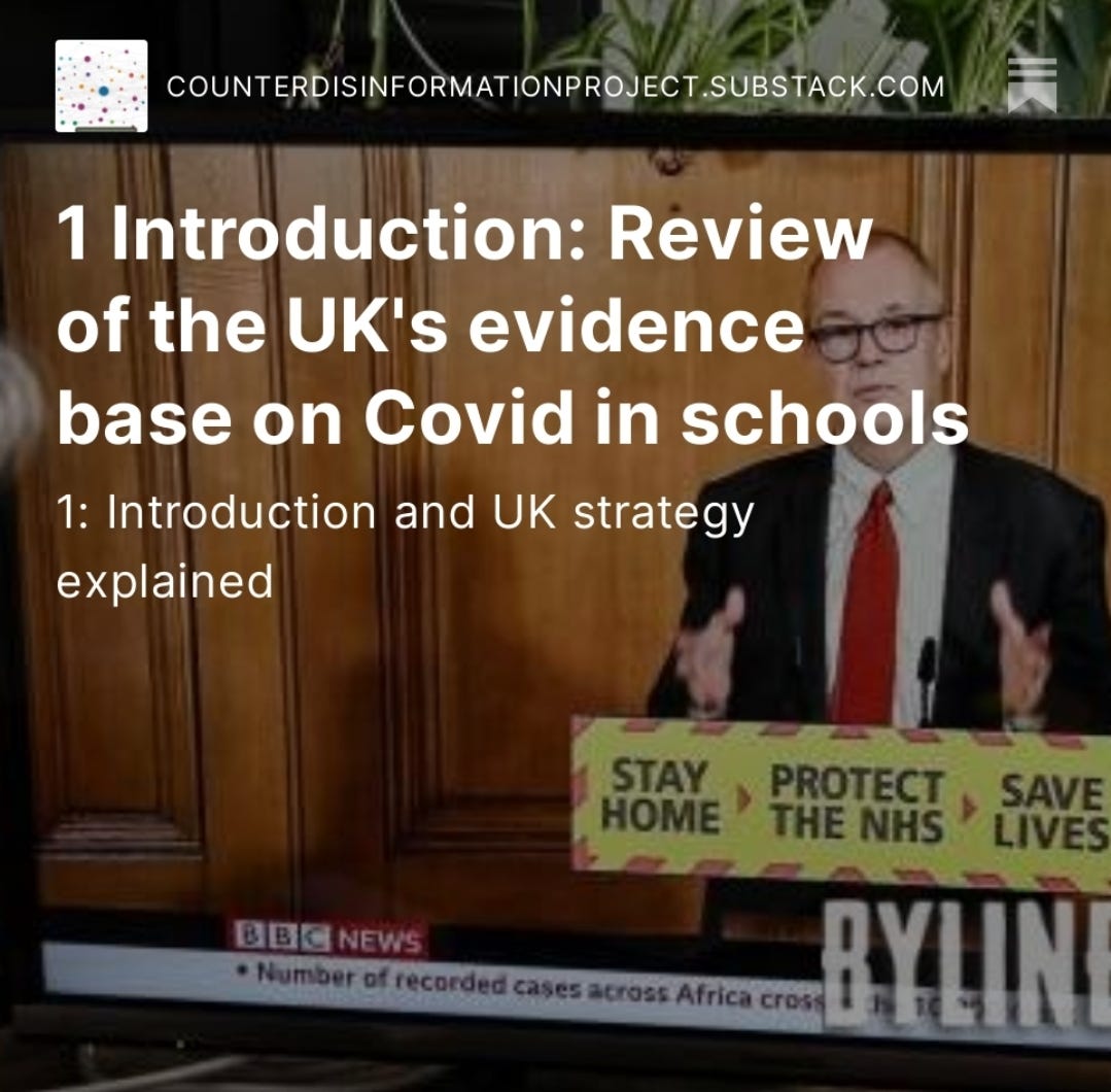 1.Introduction: Review of the UK's evidence base on Covid in schools