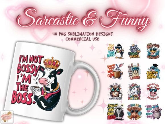 Funny Sarcastic Mug Sublimation Bundle