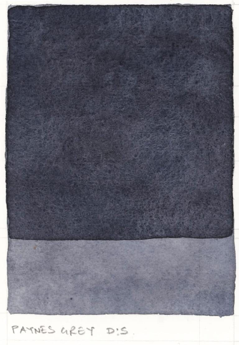 paynes grey sample colorA Payne’s Grey watercolor swatch on paper, showing a deep blue-gray wash above a lighter gray band. paynes grey sample colorA Payne’s Grey watercolor swatch on paper, showing a deep blue-gray wash above a lighter gray band.
