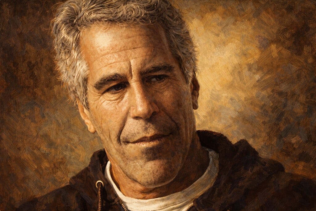 Jeffrey Epstein - A contemplative portrait in earthy tones