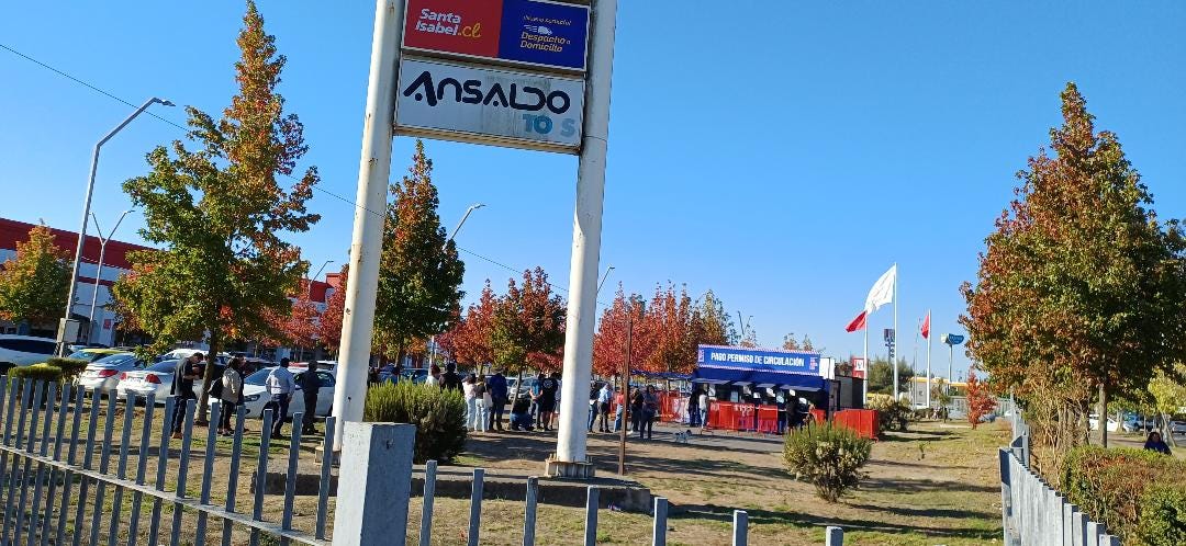 Estado de punto de pago en Santa Isabel de Placilla en la tarde del 30 de marzo. Fotografía: Carlos Rodríguez Urra